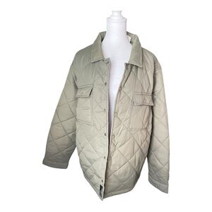 Men’s RSQ Olive Quilted Jacket NWT